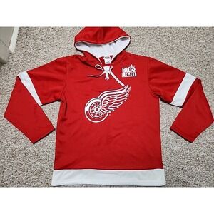 Detroit Red Wings Labatt Blue Light Hoodie Jersey Promotion Athletic Knit Medium